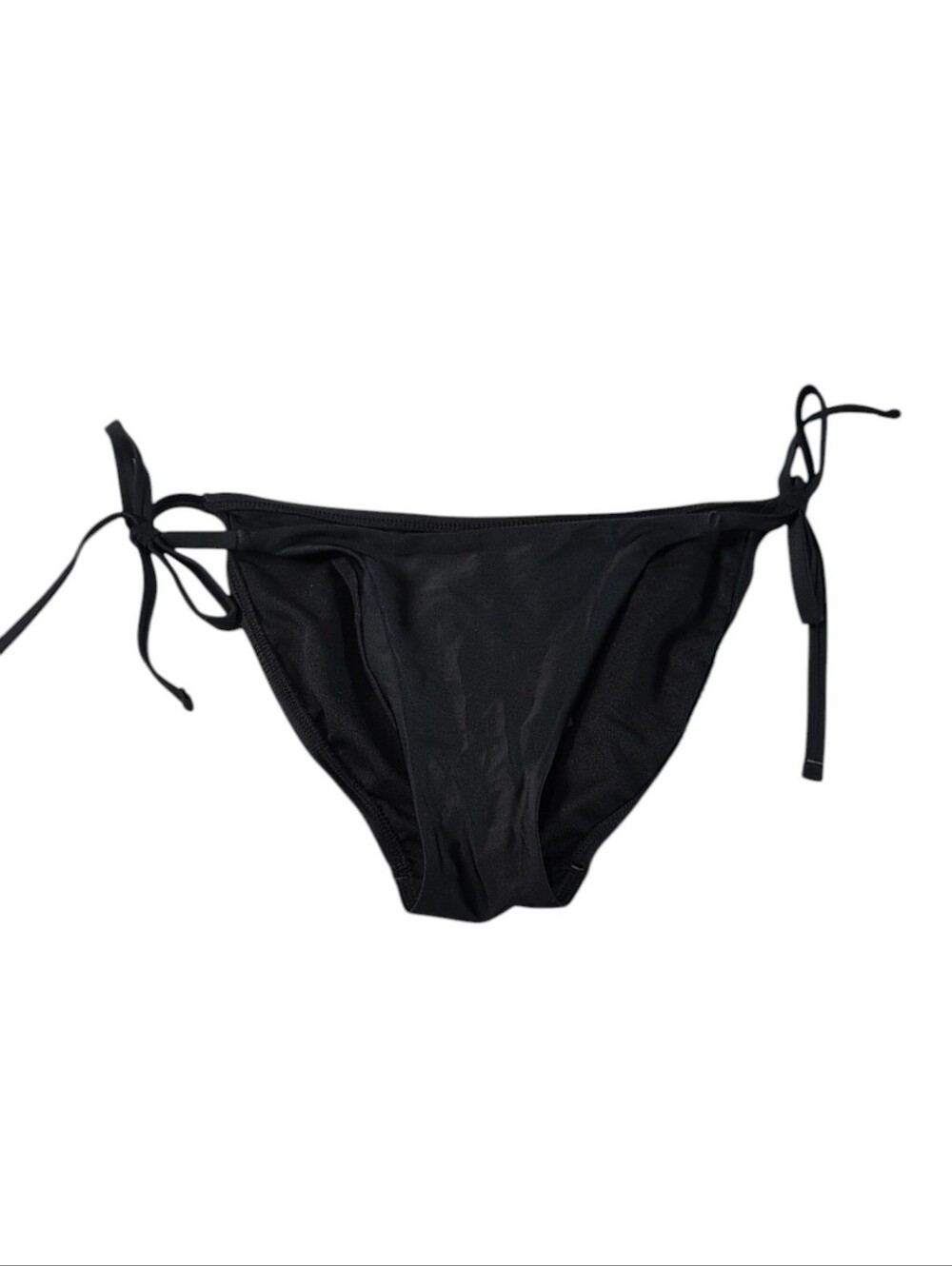 Shade & Shore Black Low Rise Bikini Bottom Ties at Hip Size Medium
